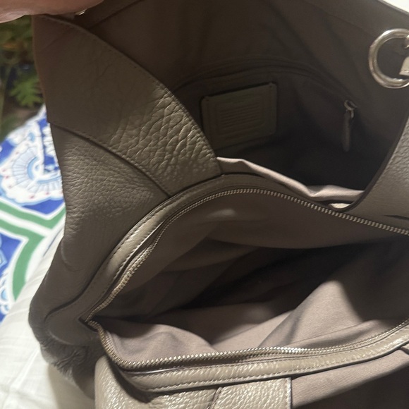 Coach Taupe Leather Shoulder Bag - Picture 3 of 5